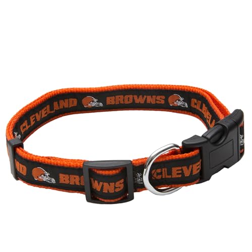 Pets First Hundehalsband mit NFL-Lizenzprodukt, Cleveland Browns, Größe XL, strapazierfähig, robust und langlebig, erhältlich in 32 Fußballmannschaften und 4 Größen von Pets First