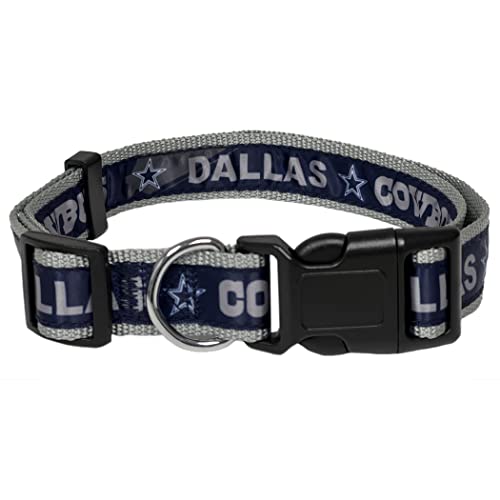 Dallas Cowboys NFL Hundehalsband und Katzen, Größe XL, glänzend und bunt, lizenziert von der NFL von Pets First