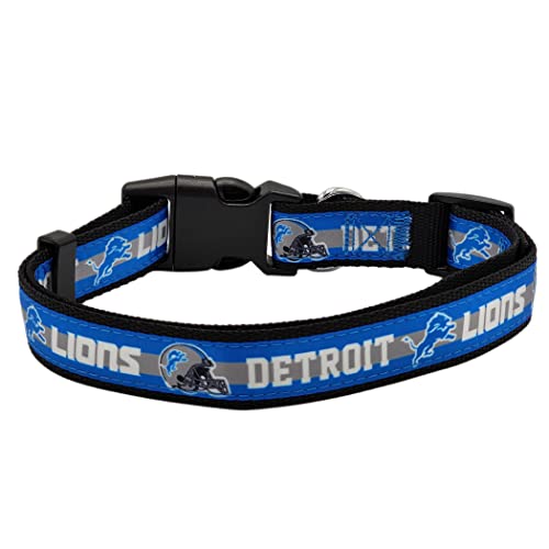 NFL PET Halsband Detroit Lions Hundehalsband, X-Large Fußball Team Halsband für Hunde & Katzen EIN glänzendes & buntes Katzenhalsband & Hundehalsband lizenziert von der NFL von Pets First