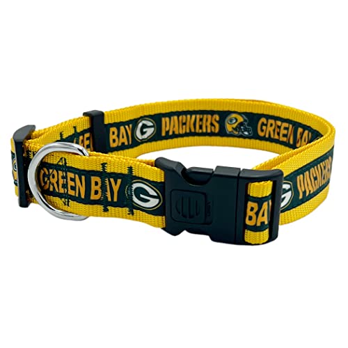 NFL PET Collar Green Bay Packers Hundehalsband, Größe XL, Fußballmannschaft Halsband für Hunde und Katzen EIN glänzendes und farbenfrohes Katzenhalsband und Hundehalsband, lizenziert von der NFL von Pets First