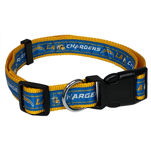 NFL PET Collar Los Angeles Chargers Hundehalsband, mittelgroß, Fußballmannschaft Halsband für Hunde und Katzen EIN glänzendes und farbenfrohes Katzenhalsband und Hundehalsband, lizenziert von der NFL von Pets First