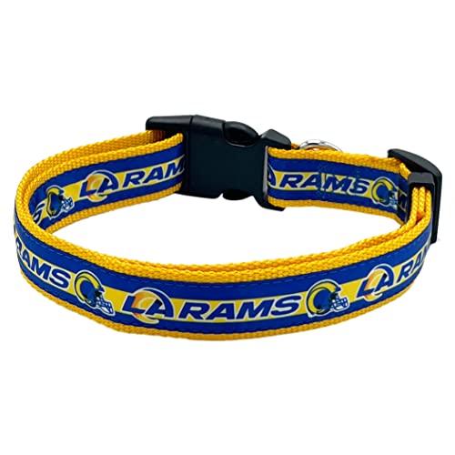 NFL PET Halsband Los Angeles Rams Hundehalsband, Größe XL, Fußballmannschaft Halsband für Hunde und Katzen EIN glänzendes und farbenfrohes Katzenhalsband und Hundehalsband, lizenziert von der NFL von Pets First