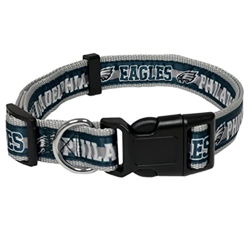 NFL PET Halsband Philadelphia Eagles Hundehalsband, Medium Fußball Team Halsband für Hunde & Katzen EIN glänzendes & buntes Katzenhalsband & Hundehalsband lizenziert von der NFL von Pets First