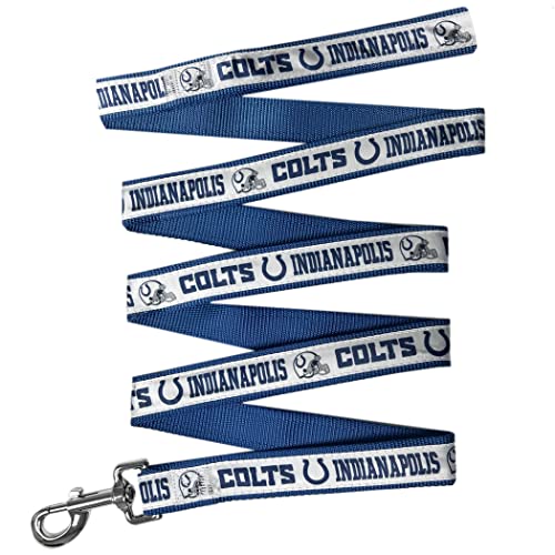 NFL PET Leash Indianapolis Colts Hundeleine, kleine Fußballmannschaft Leine für Hunde und Katzen Eine glänzende und farbenfrohe Katzenleine und Hundeleine, lizenziert von der NFL von Pets First