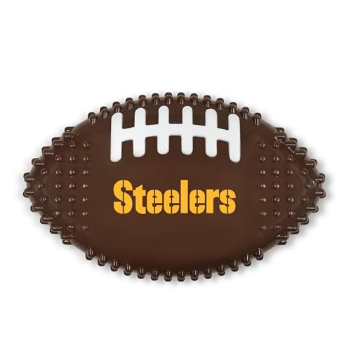 NFL Pittsburgh Steelers Mega-Kauspielzeug aus hartem Nylon mit Speckgeschmack Interaktives, leckeres Kauspielzeug für Hunde, unzerstörbar, stark, langlebig, Kauspielzeug, Robustes Haustierspielzeug von Pets First