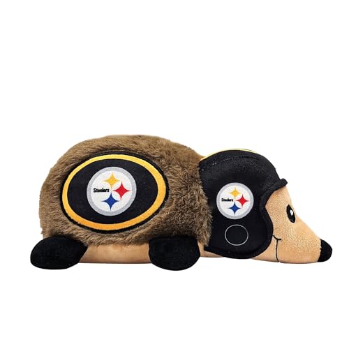 NFL Pittsburgh Steelers Plüsch-Igelspielzeug für Hunde & Katzen, Cooles weiches Haustierspielzeug für Spaß und interaktives Spielen, Hundekauspielzeug mit Quietscher, Lizenziertes Hot Pet Spielzeug von Pets First