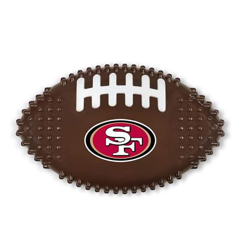 NFL San Francisco 49ers Mega-Kauspielzeug aus hartem Nylon mit Speckgeschmack Interaktives, leckeres Kauspielzeug für Hunde, unzerstörbar, stark, langlebig, Kauspielzeug, robustes Haustierspielzeug von Pets First