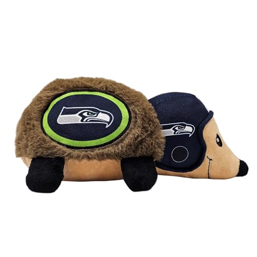 NFL Seattle Seahawks Plüsch-Igelspielzeug für Hunde & Katzen, Cooles weiches Haustierspielzeug für Spaß und interaktives Spielen, Hunde-Kauspielzeug mit Quietscher, Lizenziertes Hot Pet Spielzeug von Pets First