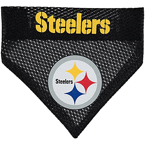 Pets First Pittsburgh Steelers NFL Hundehalstuch, wendbar, 2-seitiges Sport-Bandana mit Premium-Stickerei-Logo, Größe L/XL - 2 Größen und 32 NFL-Teams erhältlich von Pets First