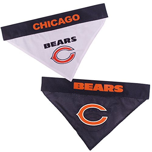 Pets First NFL Hundehalstuch – Chicago Bears wendbares Haustierhalstuch, 2-seitiges Sport-Bandana mit Premium-Stickerei, Team-Logo, Größe L/XL - 2 Größen und 32 NFL-Teams erhältlich von Pets First