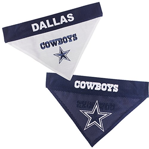 NFL wendbar Bandana für Hunde & Katzen. Mesh & Premium Stickerei Team Schal Bandana. Hund Geburtstage, Party 's, Fußball Games. Pet Bandana Dual Sided erhältlich in 32 NFL Teams und 2 Größen von Pets First