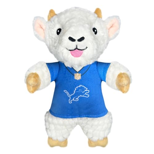 NFLPA Aidan Hutchinson Ziege Plüschtier für Hunde und Katzen mit Quietscher, trägt ein Team Trikot! NFL Detroit Lions Fun & Sporty Ziege geformt Hund Kauspielzeug Interaktives Haustier Spielzeug von Pets First