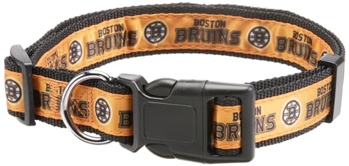 NHL PET Halsband Boston Bruins Hundehalsband, Größe L, Hockey-Teamhalsband für Hunde & Katzen EIN glänzendes und farbenfrohes Hunde- und Katzenhalsband, lizenziert von der NHL von Pets First