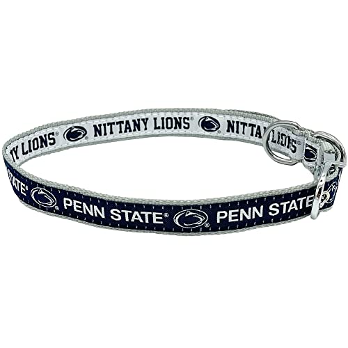 Penn State Nittany Lions Reversible NCAA Hundehalsband, groß, Premium Home & Away Zweiseitiges Haustierhalsband, verstellbar mit Metallschnalle. Ihr von Pets First