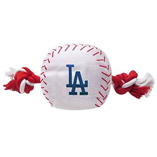 Pets Erste Los Angeles Dodgers Nylon Baseball Seil Spielzeug von Pets First