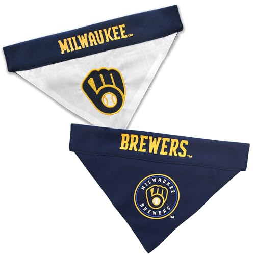 Pets Erste brw-3217-l-xl MLB Milwaukee Brewers wendbar Pet Bandana, Large/X-Large, MLB Team Farbe von Pets First