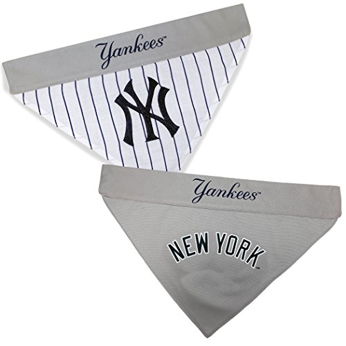 Pets Erste yan-3217-s-m MLB New York Yankees wendbar Pet Bandana, klein/mittel, MLB Team Farbe von Pets First