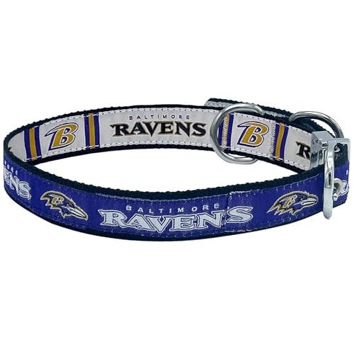 Pets First Baltimore Ravens Wendbares NFL Hundehalsband, Größe M, Premium Zweiseitiges Haustierhalsband mit Ihrem Lieblings-NFL Team von Pets First