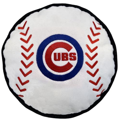 Pets First Chicago Cubs Baseball-Hundespielzeug, robust, klein, mehrfarbig von Pets First