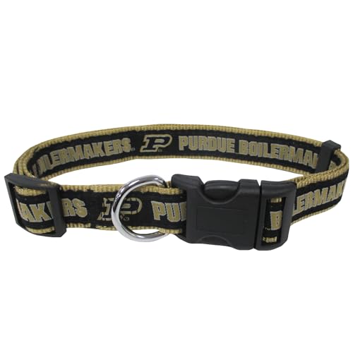 Pets First Collegiate PET Halsband Purdue Boilermakers Hundehalsband, Größe M, Farbe des besten Sportteams für Hunde und Katzen EIN glänzendes und farbenfrohes Hunde- und Katzenhalsband, lizenziert von Pets First