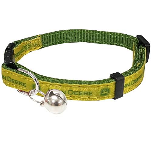 Pets First John Deere JOD-5034-DS Katzenhalsband aus Satin, glänzend und bunt, mit Glockenanhänger von Pets First