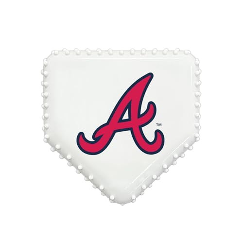 Pets First MLB Atlanta Braves Hart-Nylon-Baseball-Kauspielzeug, interaktives und lustiges Kauspielzeug für Hunde, mit Speckgeschmack, Starkes langlebiges Kauspielzeug für Haustiere von Pets First