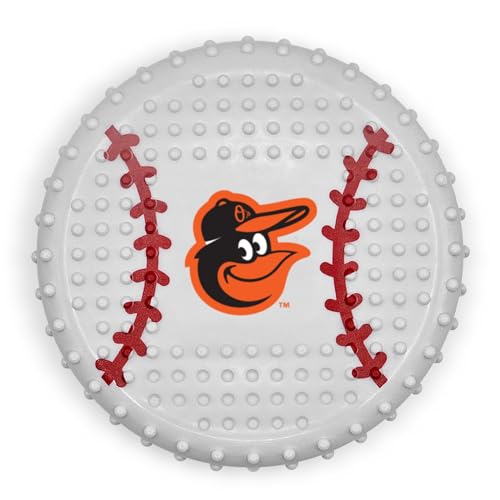 Pets First MLB Baltimore Orioles Mega-Kauspielzeug aus hartem Nylon mit Speckgeschmack, unzerstörbares Kauspielzeug für Hunde und Katzen, Zerren, Apportierspielzeug, sportliches lustiges Spielzeug für von Pets First