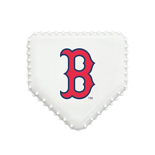 Pets First MLB Boston Red Sox Hart-Nylon-Baseball-Kauspielzeug, interaktives und lustiges Kauspielzeug für Hunde, Speckgeschmack, Starkes langlebiges Kauspielzeug für Haustiere von Pets First