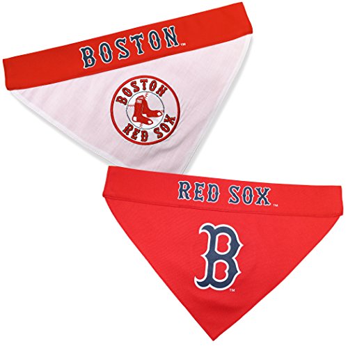 Pets First MLB Boston Red Sox Wende-Bandana, Größe XXL, für Hunde und Katzen, 2-seitiges Sportbandana, Premium-Stickerei-Logo, alle MLB-Teams erhältlich von Pets First