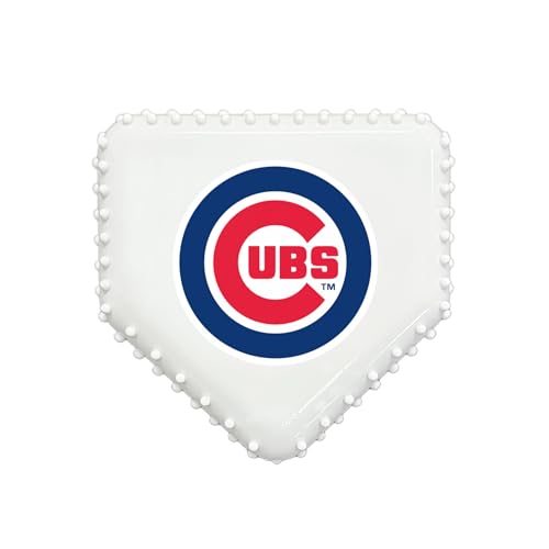 Pets First MLB Chicago Cubs Hartes Nylon-Baseball-Kauspielzeug, interaktives und lustiges Kauspielzeug für Hunde, Speckgeschmack, Starkes langlebiges Kauspielzeug für Haustiere von Pets First