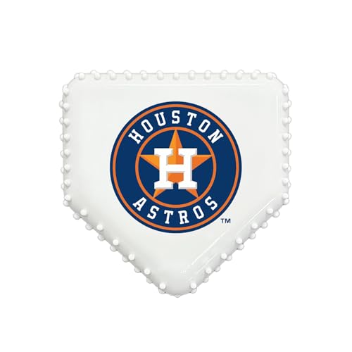 Pets First MLB Houston Astros Hart-Nylon-Baseball-Kauspielzeug, interaktives und lustiges Kauspielzeug für Hunde, Speckgeschmack, Starkes langlebiges Kauspielzeug für Haustiere von Pets First