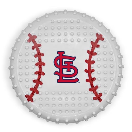 Pets First MLB St Louis Cardinals Mega-Kauspielzeug aus hartem Nylon mit Speckgeschmack, unzerstörbares Kauspielzeug für Hunde und Katzen, Zerren, Apportierspielzeug, sportliches lustiges Spielzeug von Pets First