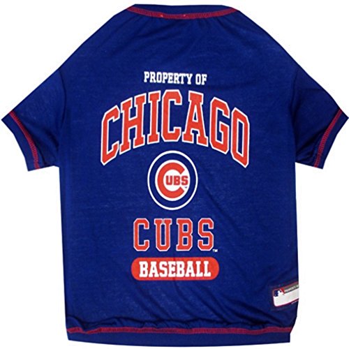 Pets First MLB Tee Shirt für Hunde & Katzen - Chicago Cubs Hunde-T-Shirt, Small von Pets First