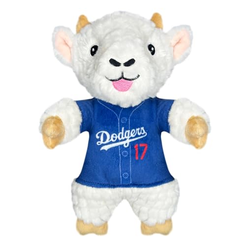 Pets First MLBPA Shohei Ohtani Ziege Plüschtier für Hunde und Katzen mit Quietscher, Teamspieler-Trikot tragen!MLB LA Dodgers Lustiges & Sportliches Ziegenförmiges Hundekauspielzeug, Interaktives von Pets First