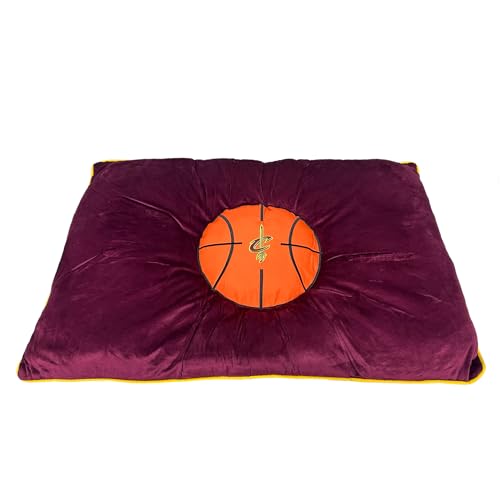 Pets First NBA Cleveland Cavaliers Hundematratze Kissen Bett Basketball Plüsch Weiches Haustierbett von Pets First