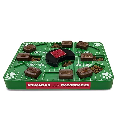 Pets First NCAA Arkansas Razorbacks Puzzle Spielzeug, Puzzle Treat Dog Toy, Interactive Dog Treat Toy, Dog Puzzle Fedding Slow Toy von Pets First