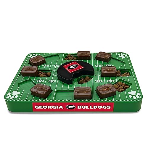 Pets First NCAA Georgia Bulldogs Puzzle Spielzeug, Puzzle Treat Hundespielzeug, Interaktives Hundeleckerli-Spielzeug, Hundepuzzle Fütterung Langsames Spielzeug von Pets First