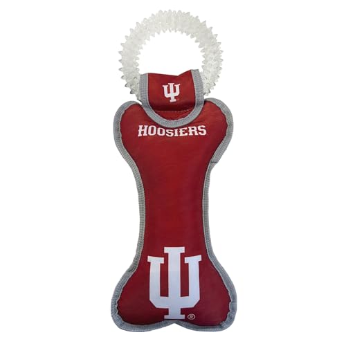 Pets First NCAA Indiana Hoosiers Hundespielzeug mit Quietscher, robustes Haustierspielzeug für gesunden Spaß, Zahnen und Zahnfleisch von Pets First