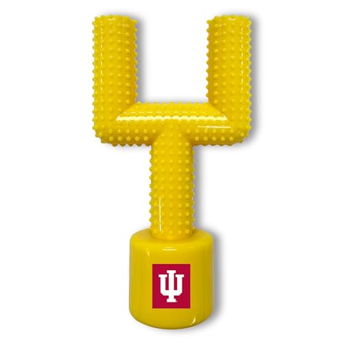 Pets First NCAA Indiana Hoosiers Mega-Chew Hundespielzeug aus hartem Nylon, mit Speckgeschmack, interaktives, leckeres und lustiges Kauspielzeug für Hunde, unzerstörbar, stark, robust und langlebig von Pets First