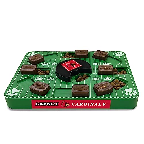 Pets First NCAA Louisville Cardinals Puzzle Spielzeug, Puzzle Treat Hundespielzeug, Interaktives Hundespielzeug, Hundepuzzle Fütterung, langsames Spielzeug von Pets First