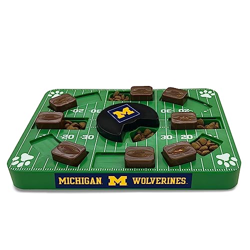 Pets First NCAA Michigan Wolverines Puzzle Spielzeug, Puzzle Treat Hundespielzeug, Interaktives Hundeleckerli-Spielzeug, Hundepuzzle Fütterung Langsames Spielzeug von Pets First