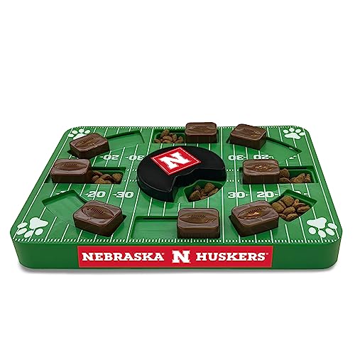 Pets First NCAA Nebraska Cornhuskers Puzzle Spielzeug, Puzzle Treat Hundespielzeug, Interaktives Hundeleckerli-Spielzeug, Hundepuzzle Fütterung Langsames Spielzeug von Pets First