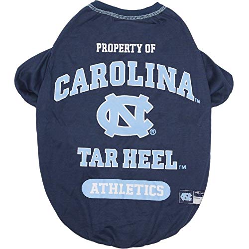 Pets First NCAA North Carolina Tar Heels Haustier-T-Shirt, Größe L Super süßes Sport-Outfit für Hunde und Katzen von Pets First