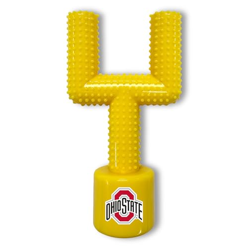 Pets First NCAA Ohio State Buckeyes Mega-Chew Hundespielzeug aus hartem Nylon mit Speckgeschmack, interaktives, leckeres und lustiges Kauspielzeug für Hunde, unzerstörbar, stark, robust und langlebig von Pets First