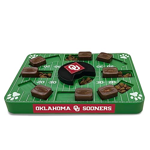 Pets First NCAA Oklahoma Sooners Puzzle Spielzeug, Puzzle Treat Hundespielzeug, Interaktives Hundeleckerli-Spielzeug, Hundepuzzle Fütterung Langsames Spielzeug von Pets First