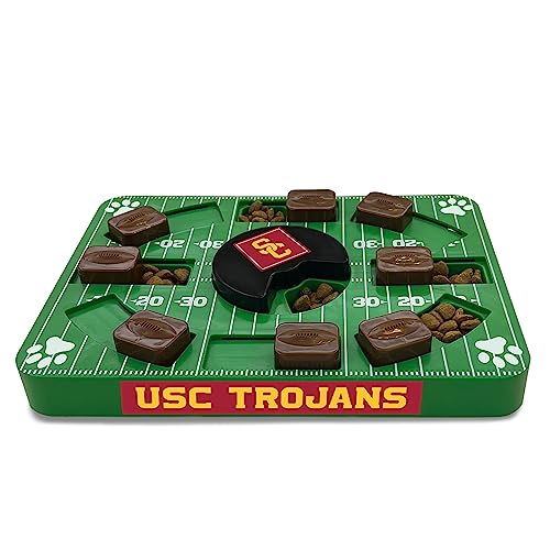 Pets First NCAA USC Trojans Puzzle Spielzeug, Puzzle Treat Hundespielzeug, Interaktives Hund Leckerli Spielzeug, Hund Puzzle Fütterung Langsames Spielzeug von Pets First