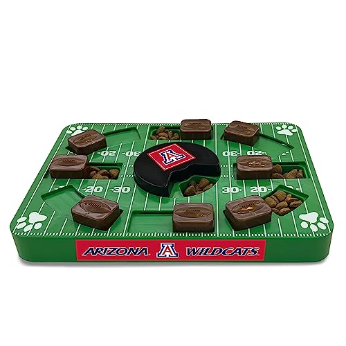 NCAA Puzzle Spielzeug Slow Feeder Puzzle Treat Hundespielzeug Interaktives Hund Leckerli Spielzeug Hund Puzzle Fütterung Langsames Spielzeug (Arizona Wildcats) von Pets First