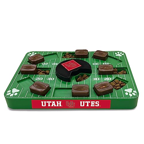 Pets First NCAA Utah Utes Puzzle Spielzeug, Puzzle Treat Fütterung Langsames Spielzeug Hundespielzeug, Interaktives Hundespielzeug Leckerli-Spielzeug, Hundepuzzle von Pets First