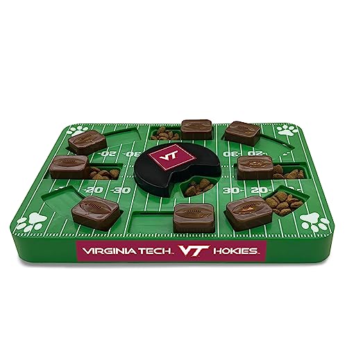 Pets First NCAA Virginia TECH Hokies Puzzle Spielzeug, Puzzle Treat Hundespielzeug, Interaktives Hund Leckerli Spielzeug, Hund Puzzle Fütterung Langsames Spielzeug von Pets First