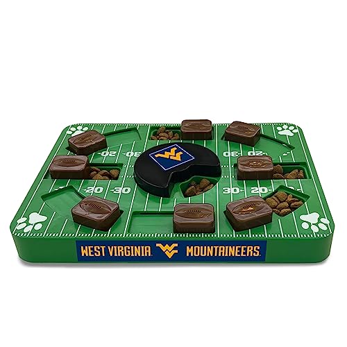 Pets First NCAA WEST Virginia Mountaineers Puzzle Spielzeug, Puzzle Treat Hundespielzeug, interaktives Hundespielzeug, Hundepuzzle Fütterung, langsames Spielzeug von Pets First